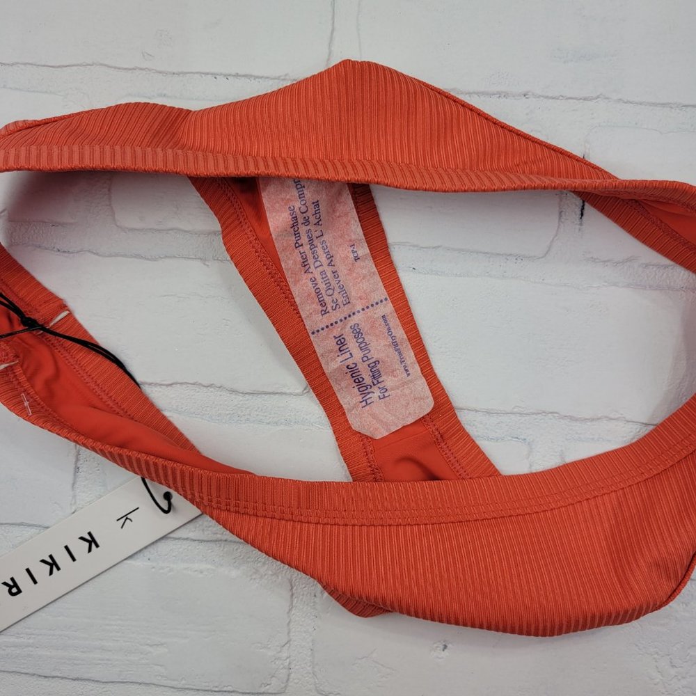 NWT Kikirio | ASOS Ayla Rib Cheeky Hipster Bikini Bottom Mars Orange - Picture 6 of 6